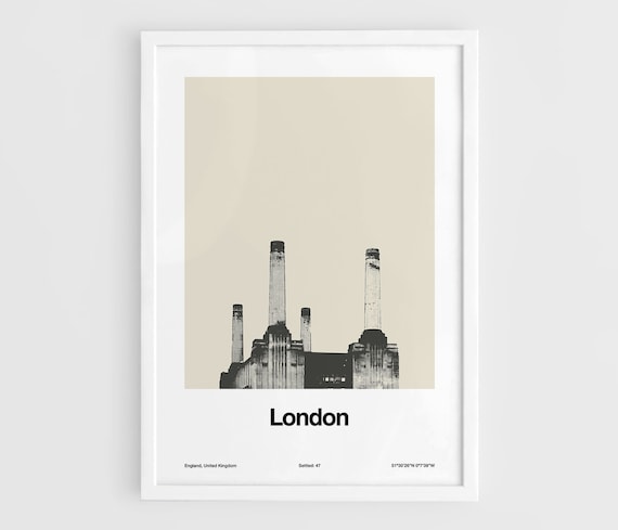 London Battersea Power Station Minimalist Art Print