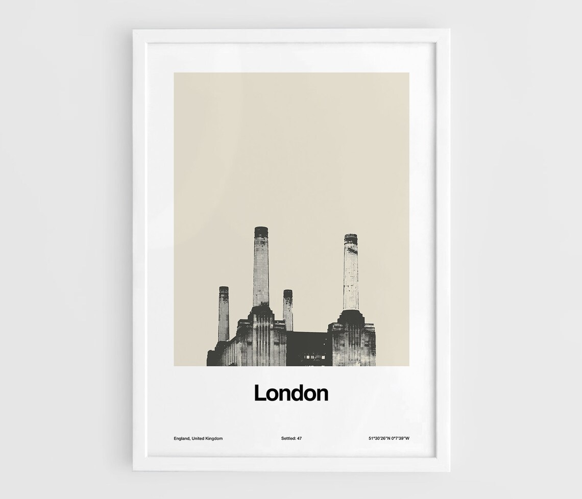 London Battersea Power Station Minimalist Art Print