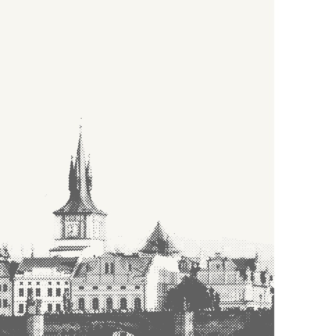 Prague Old Town Skyline, Minimalist City Art Print - Image 2