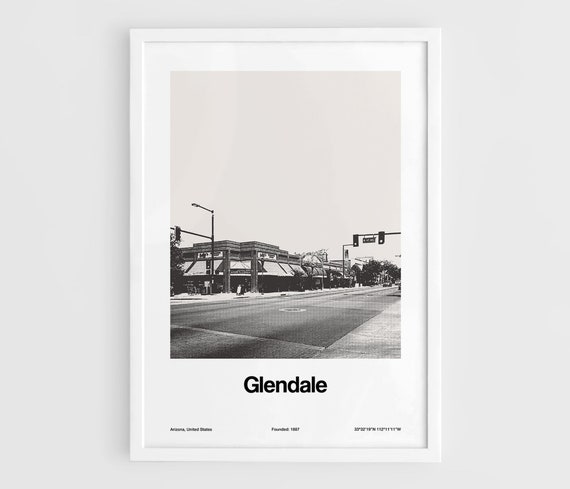 Glendale Arizona Minimalist Custom City Art Print