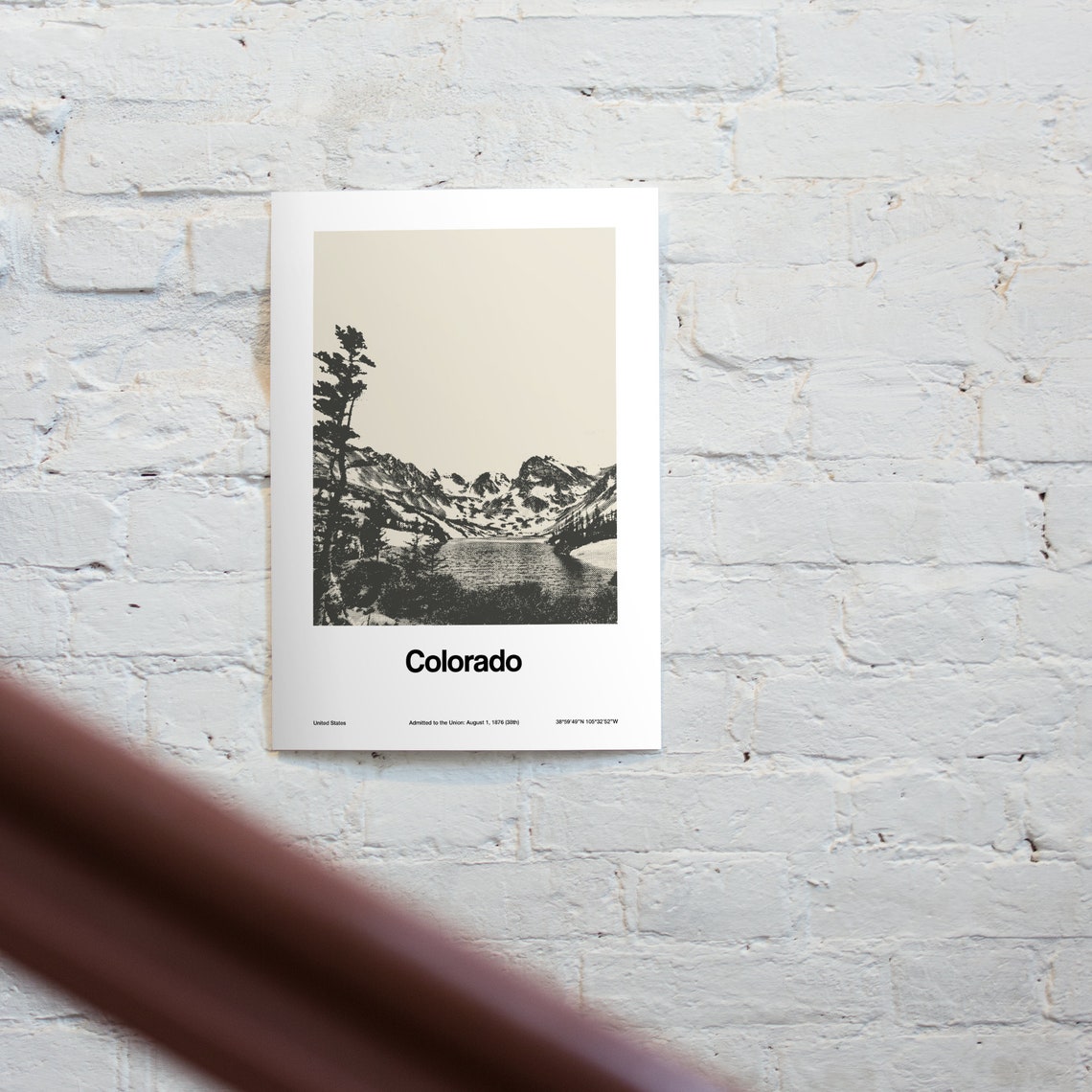 Colorado Lake Print, Minimalist Mountain Art Print - Image 3