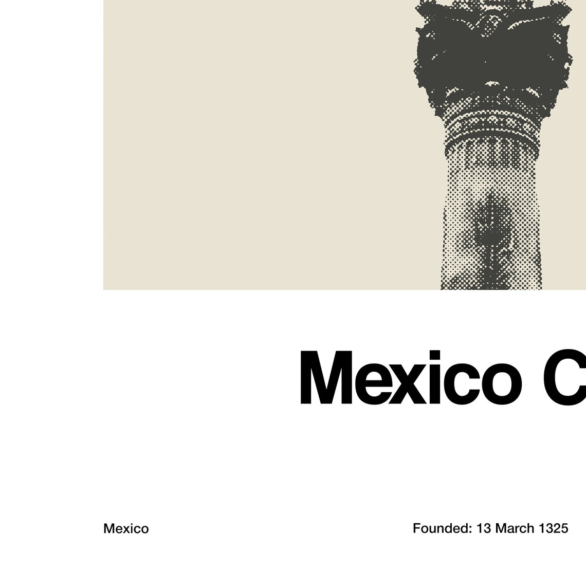 Mexico City Minimalist Travel Poster, Independence Monument - Image 3