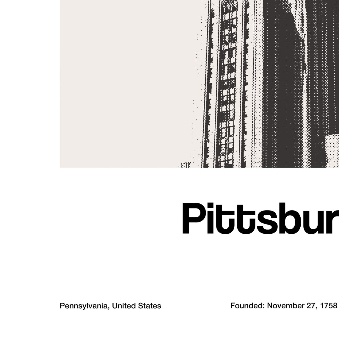 Pittsburgh PA Minimalist Town Arch Art Print - Image 2
