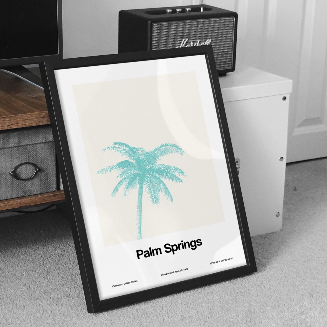 Palm Springs Minimalist Custom City Art Print - Image 3