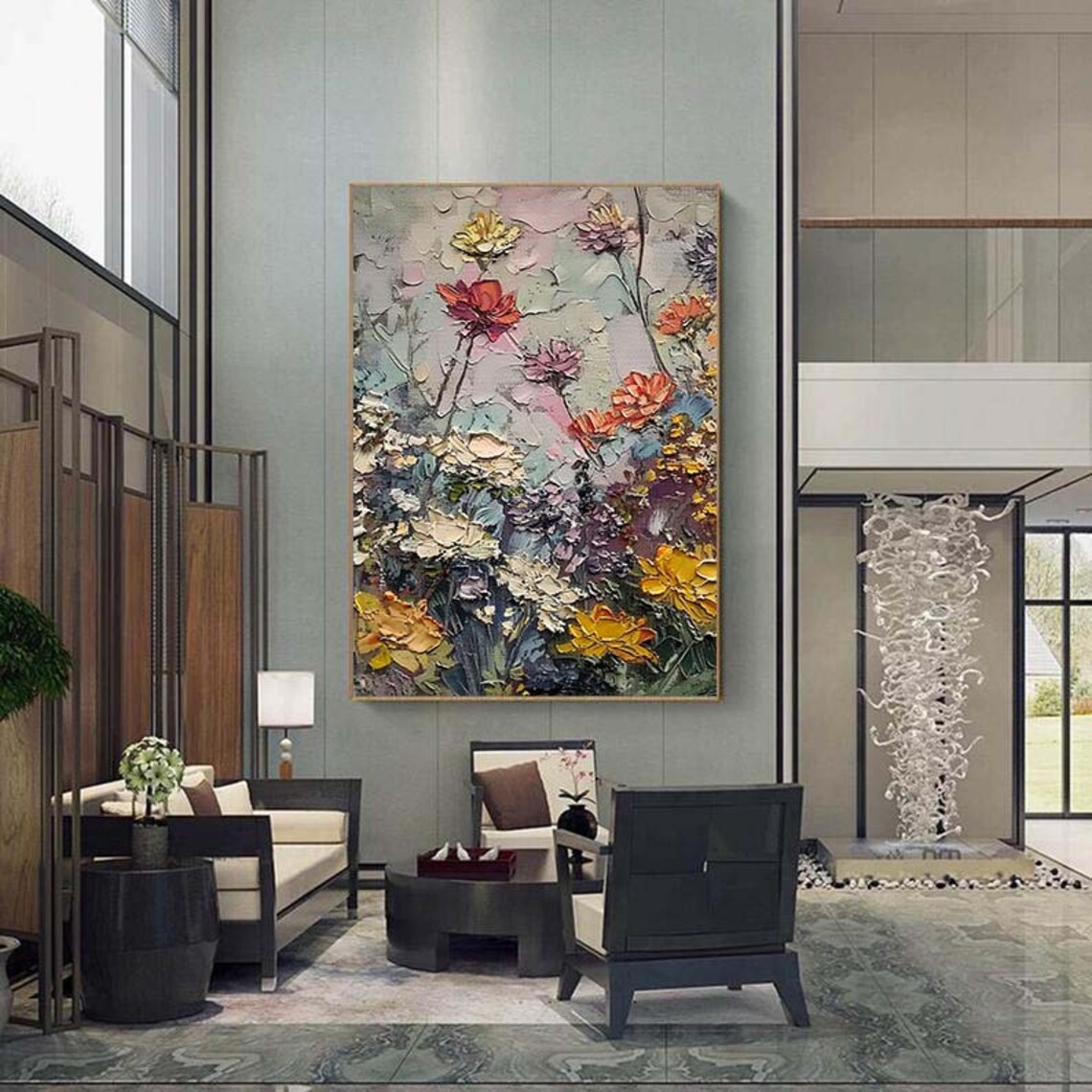 Colorful Flowers Painting, Floral Wall Art Print - Image 5
