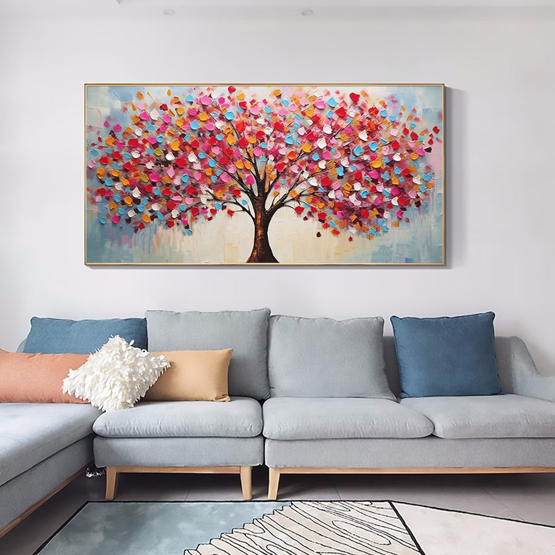 Tree of Life Rainbow Blossom Wide Palette Knife Growth Poster - Image 6