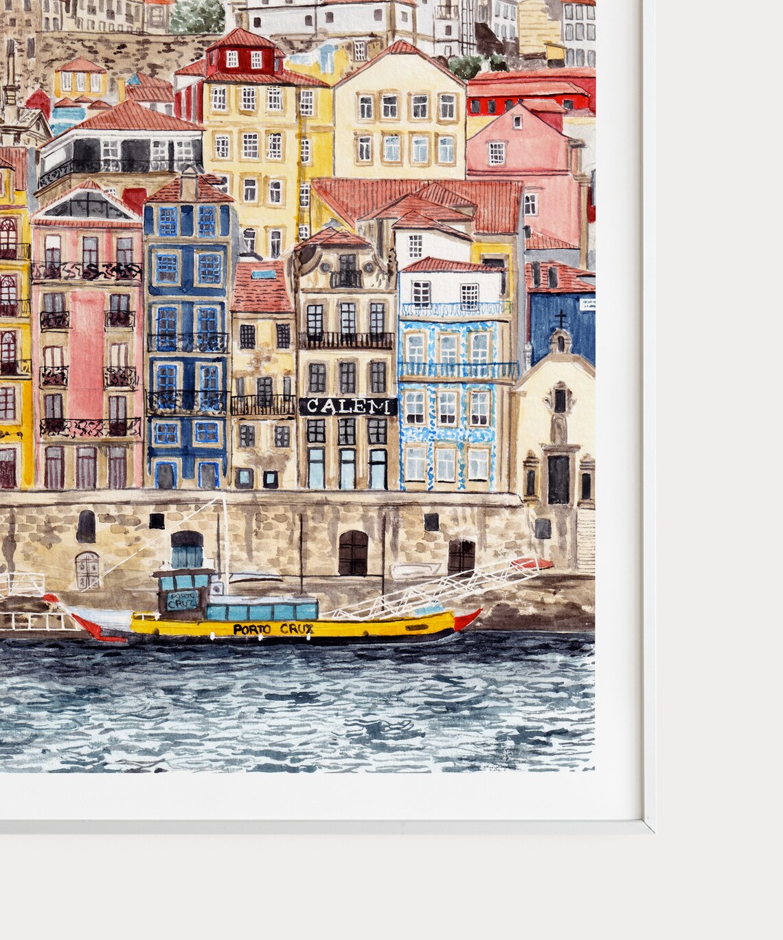 Porto Watercolor Cityscape Art Print, Portugal - Image 3
