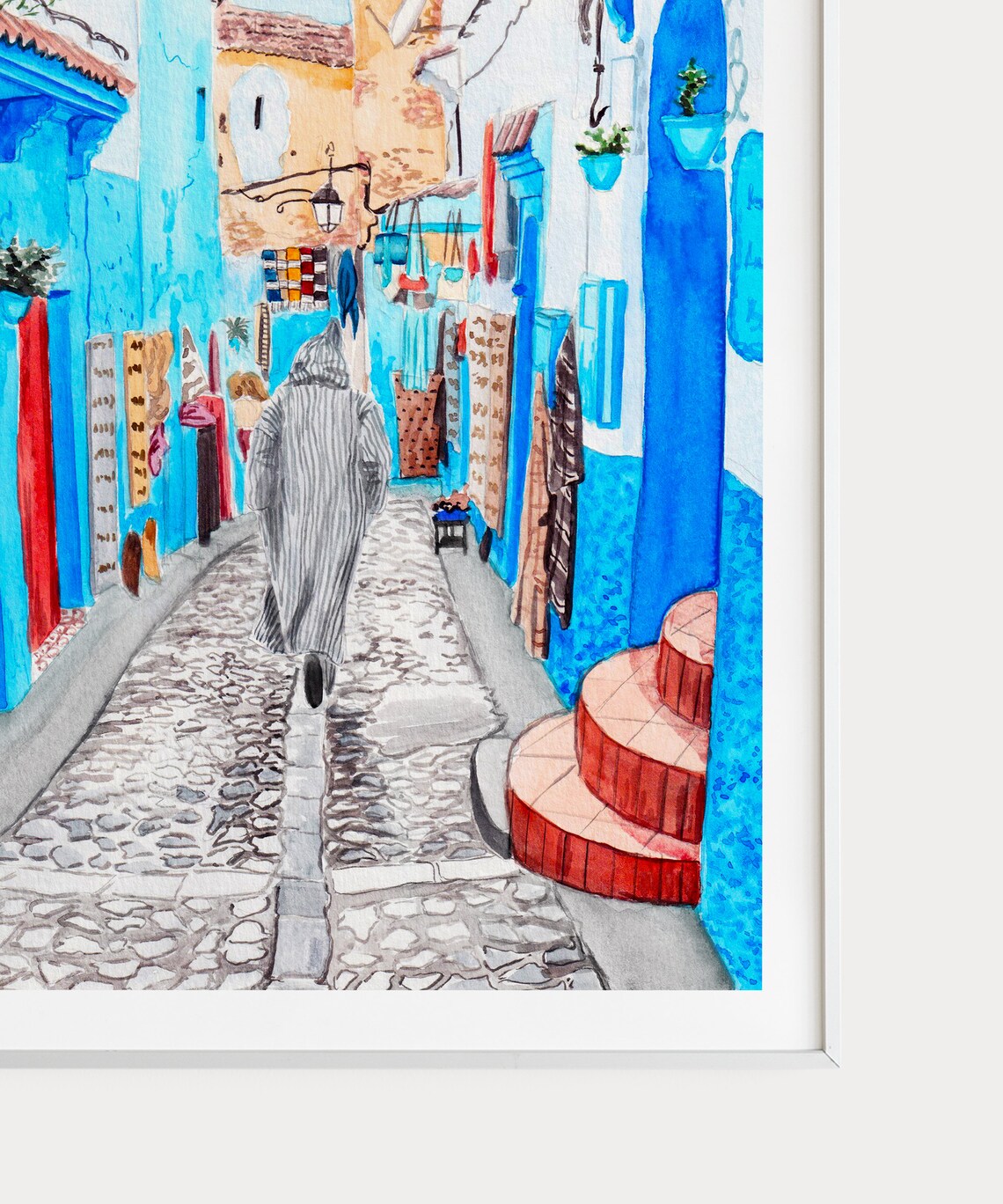 Chefchaouen Morocco Travel Poster, North Africa - Image 3