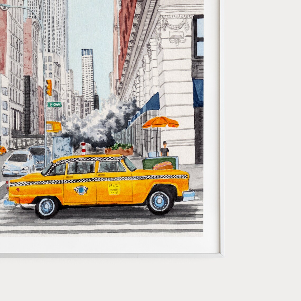 New York Watercolor Cityscape, Travel Poster - Image 2