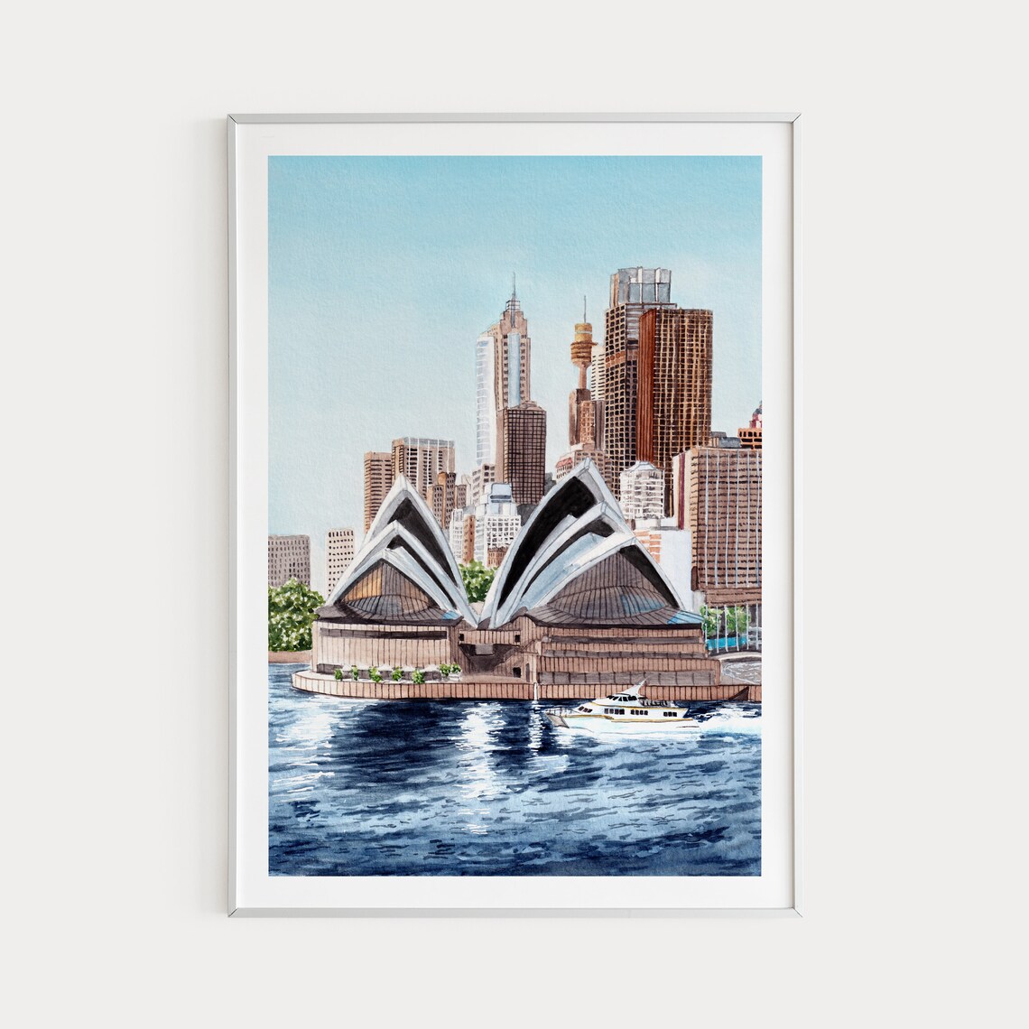 Sydney Australia Cityscape Travel Poster Art Print