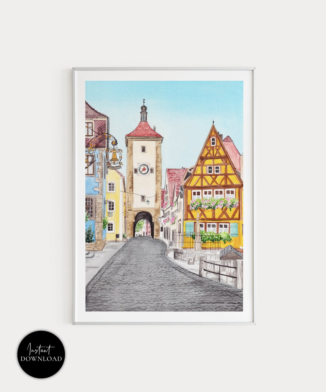 Rothenburg Ob Der Tauber Travel Poster, Germany