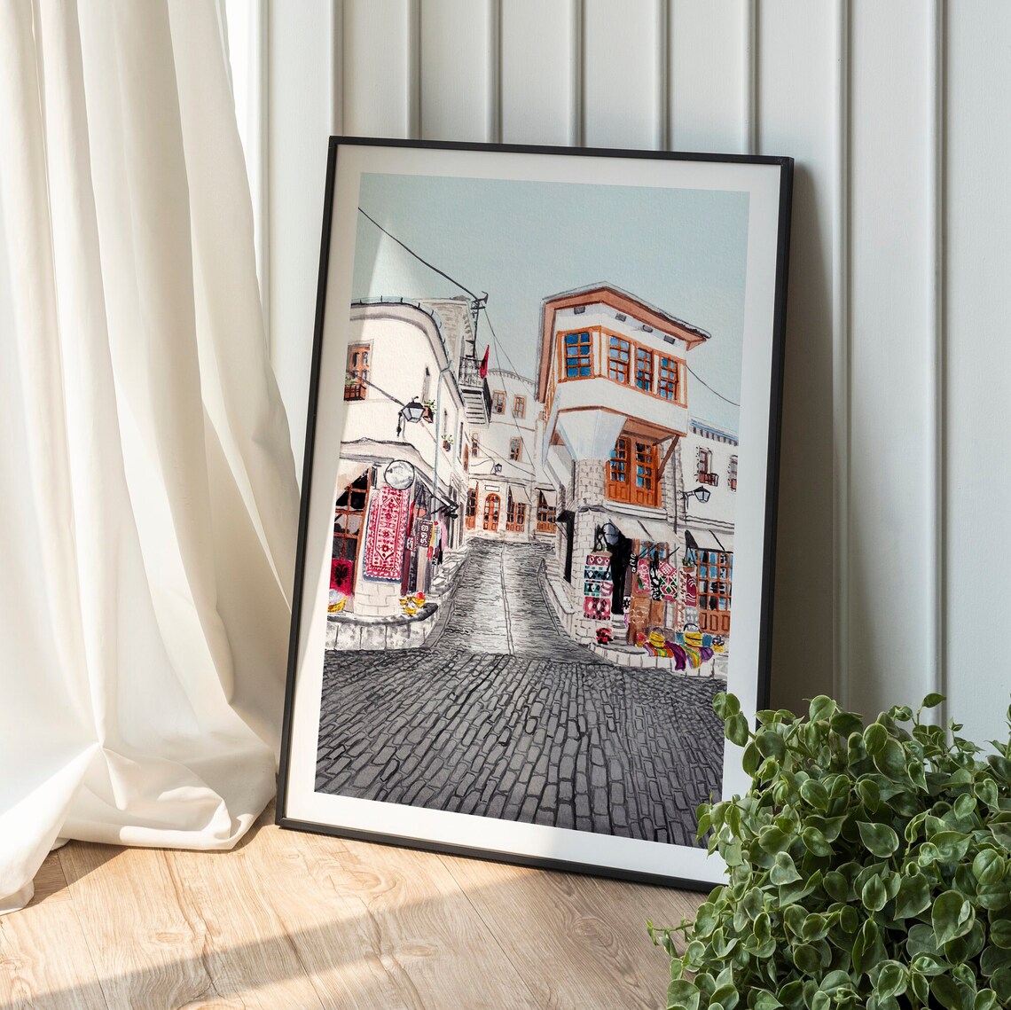 Gjirokastra Albania Watercolor Art Print, Europe - Image 2