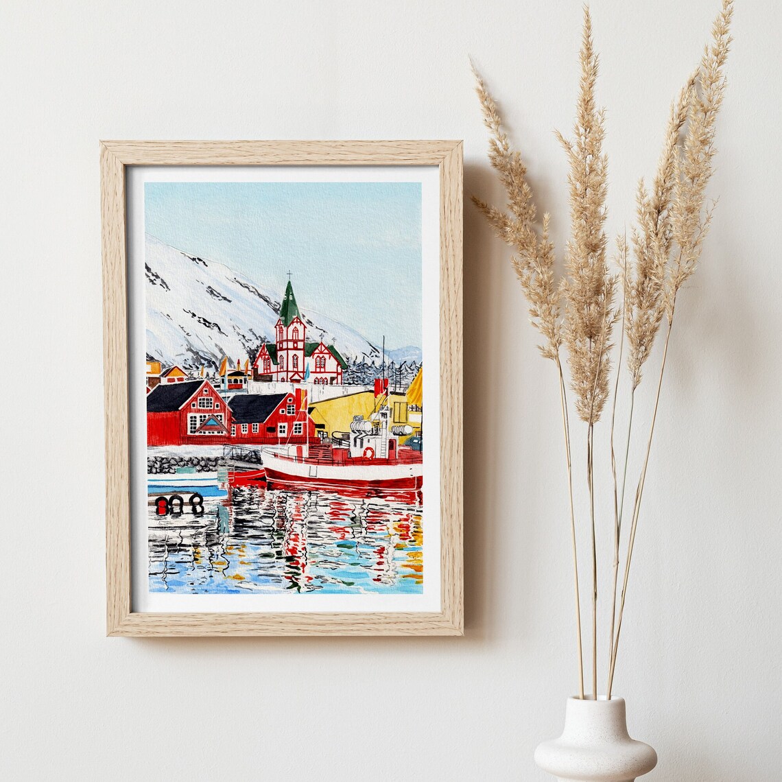 Husavik Iceland Landscape, Nordic Travel Poster - Image 2