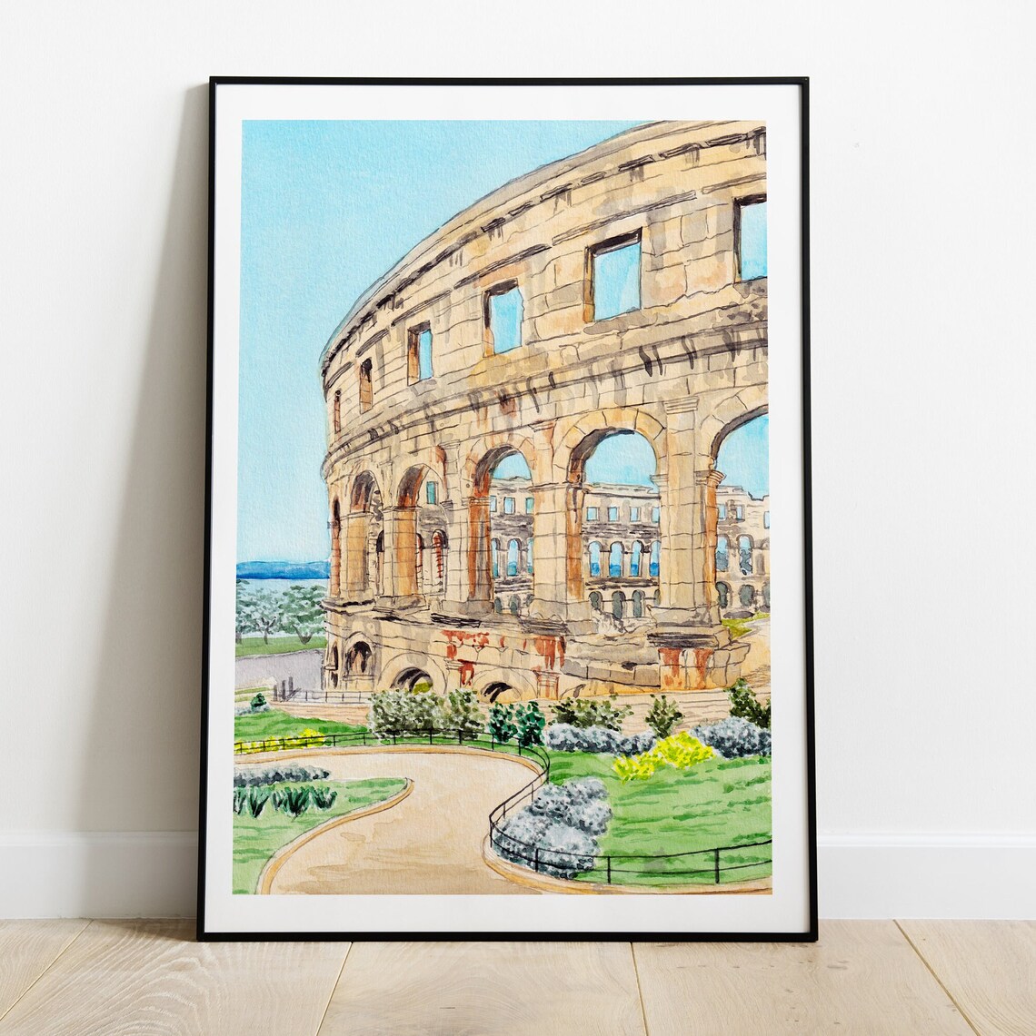 Pula Croatia Cityscape Art Print, Europe Travel - Image 2
