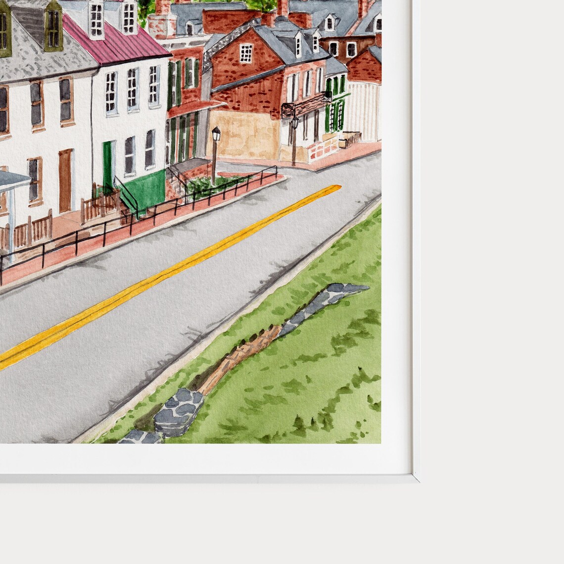 Harpers Ferry West Virginia Historic Street Brick Rowhouses Poster - Image 2