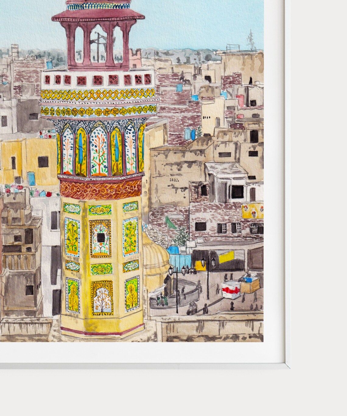 Wazir Khan Mosque, Lahore Travel Poster Art Print - Image 2