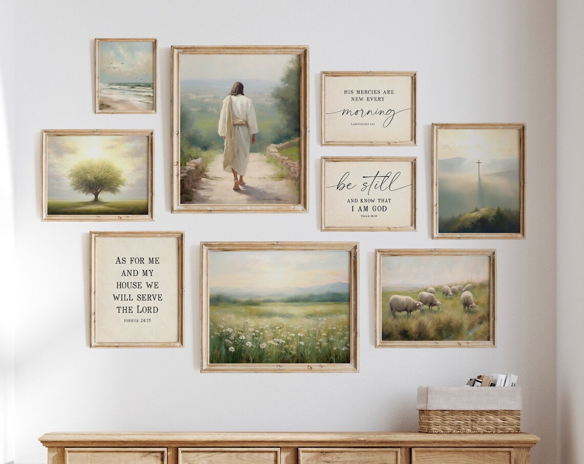Christian Gallery Set of Nine Jesus and Scripture Verse Prints Poster - Image 7