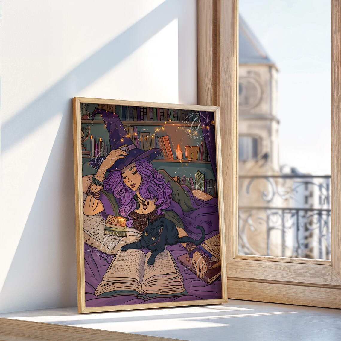 Modern Witch Halloween Poster, Colorful Witchy Decor - Image 3