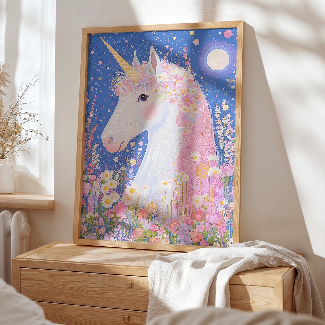 Whimsical Unicorn Art Print, Girly Nursery Decor - Image 4