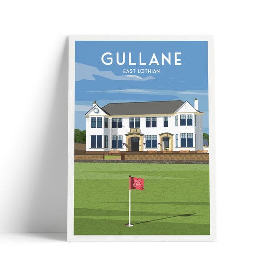Gullane Golf Course Travel Poster, East Lothian