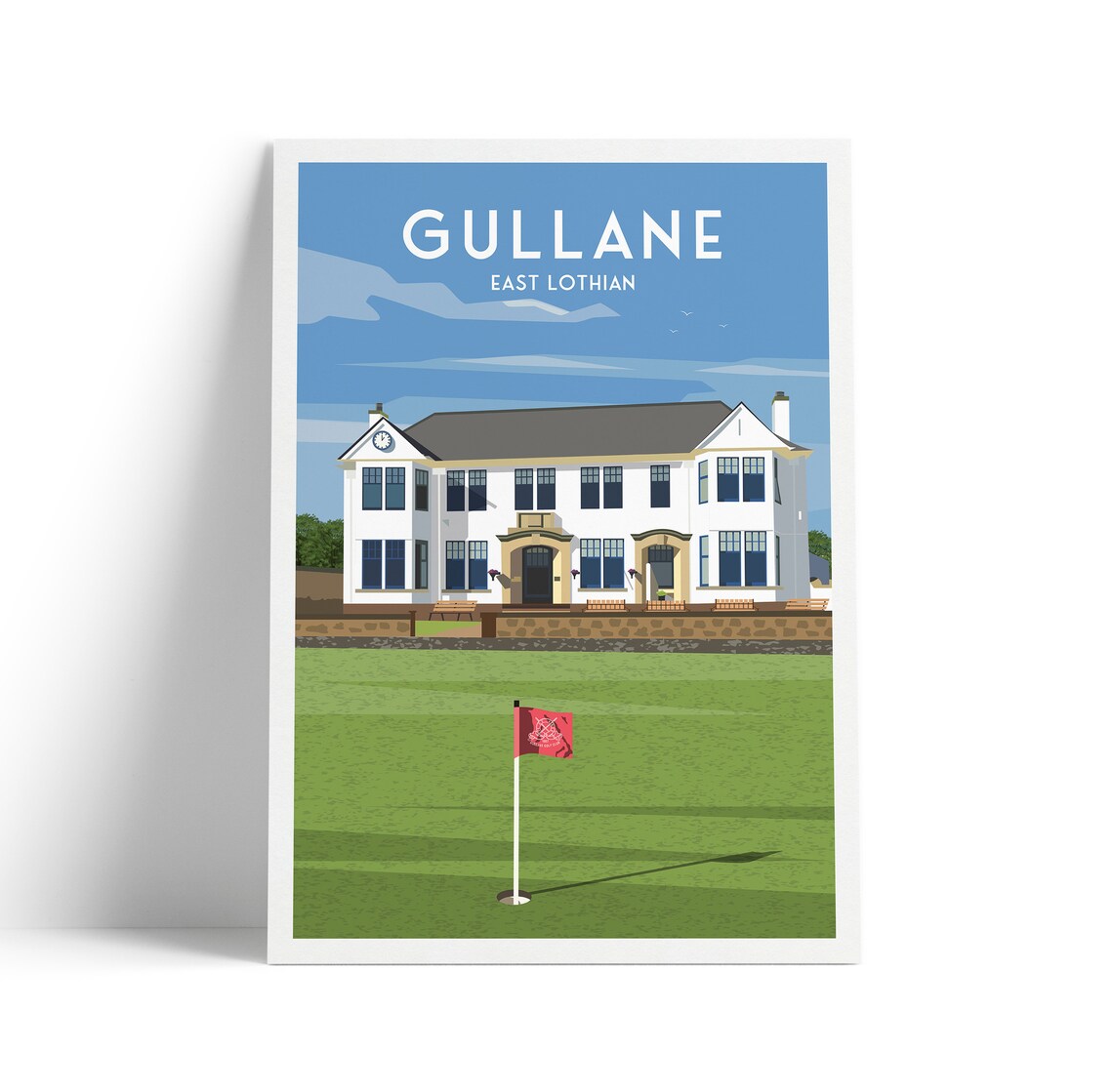 Gullane Golf Course Travel Poster, East Lothian