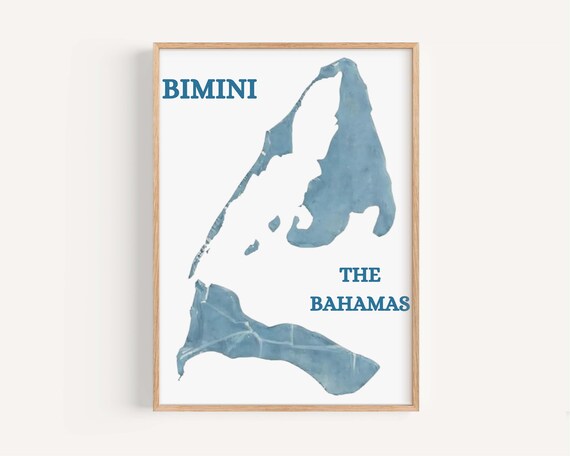 Bimini Print Bahamas Wall Art Tropical Travel Decor Vacation Artwork Housewarming College Gift Coastal Home Decoration