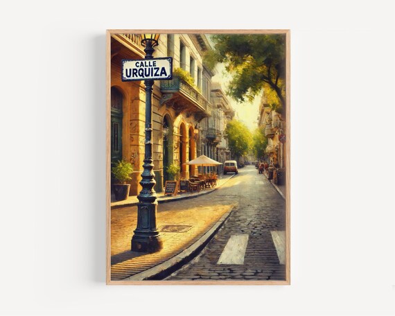 Calle Urquiza Art Print Argentina Travel Poster Rosario Cityscape