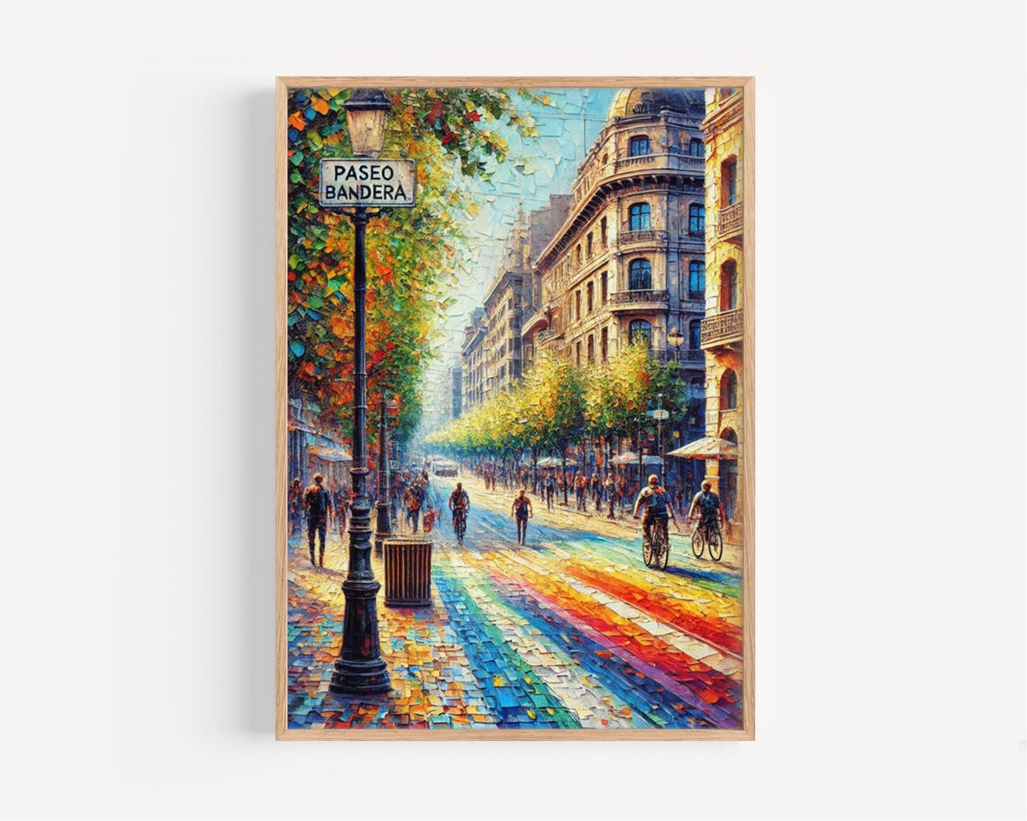 Paseo Bandera Santiago Chile Art Print