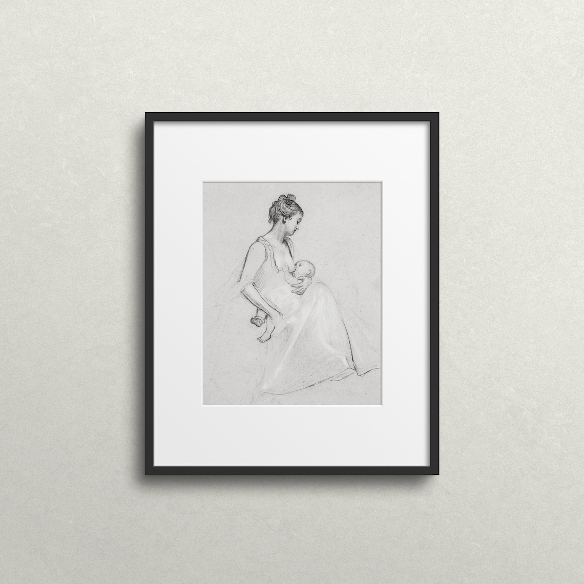 Nursing Mother Vintage Nursery Wall Art Print - Image 2
