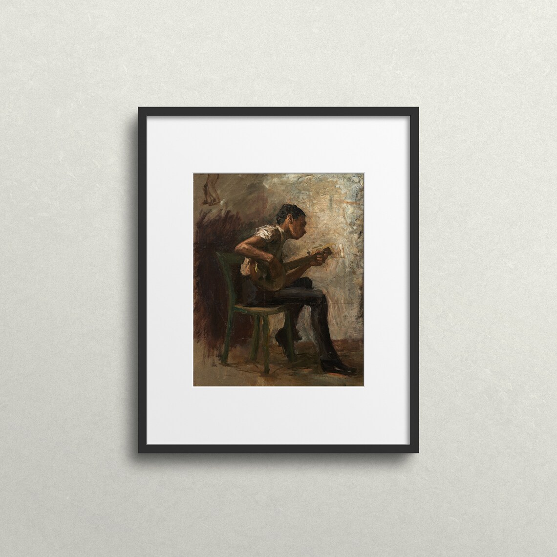 Young Musician Vintage Portrait, Figure Art Print - Image 2