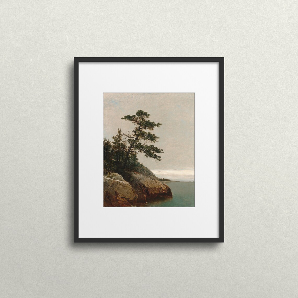 Oregon Coast Coastal Pine Vintage Ocean Art Print - Image 2