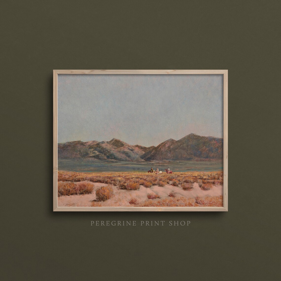 Sagebrush In December, Vintage Desert Art Print - Image 3