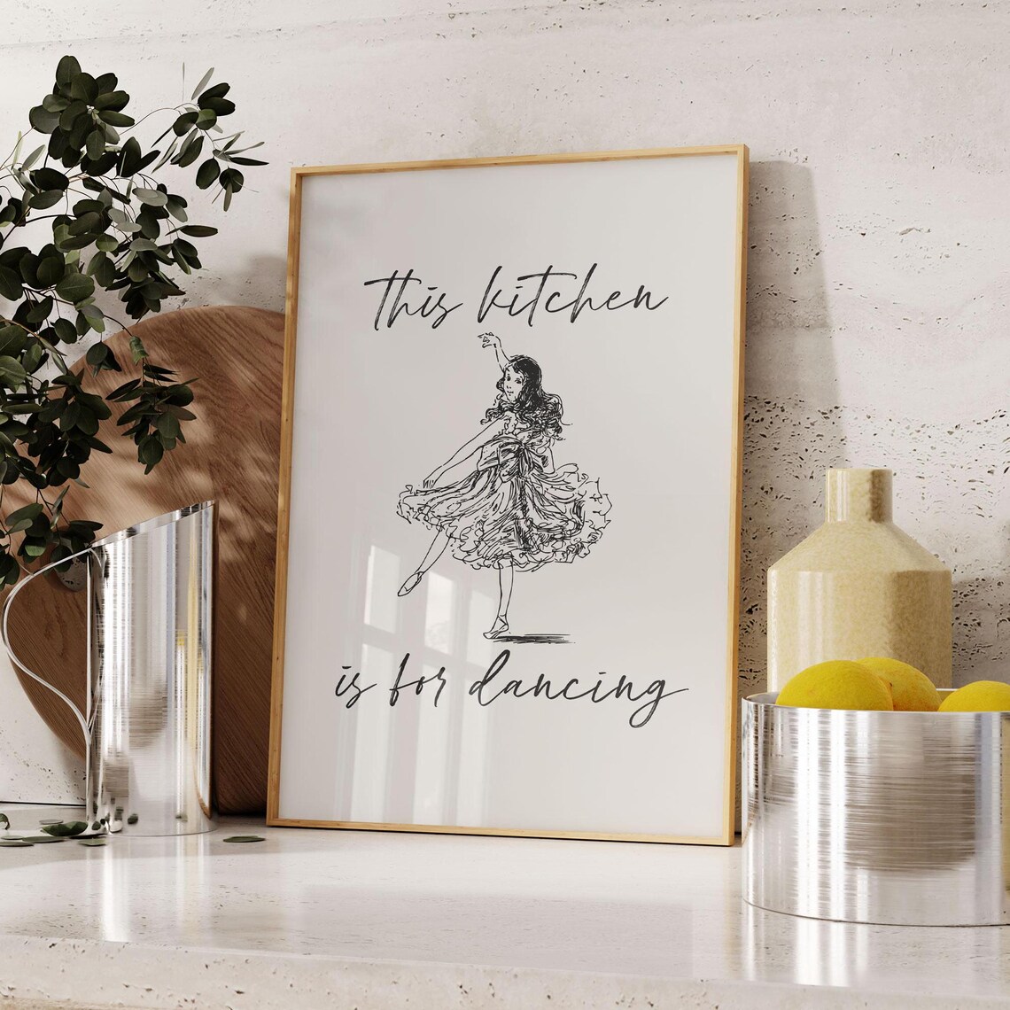 This Kitchen Is For Dancing Print Kitchen Wall Art Printable Cute Dance Art Kitchen Decor Poster - Image 3
