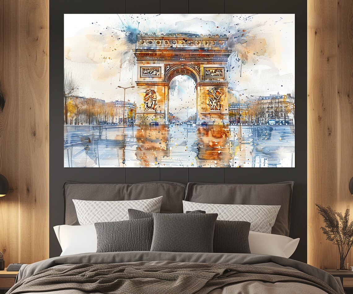 Arc De Triomphe, Paris Travel Poster Art Print - Image 2