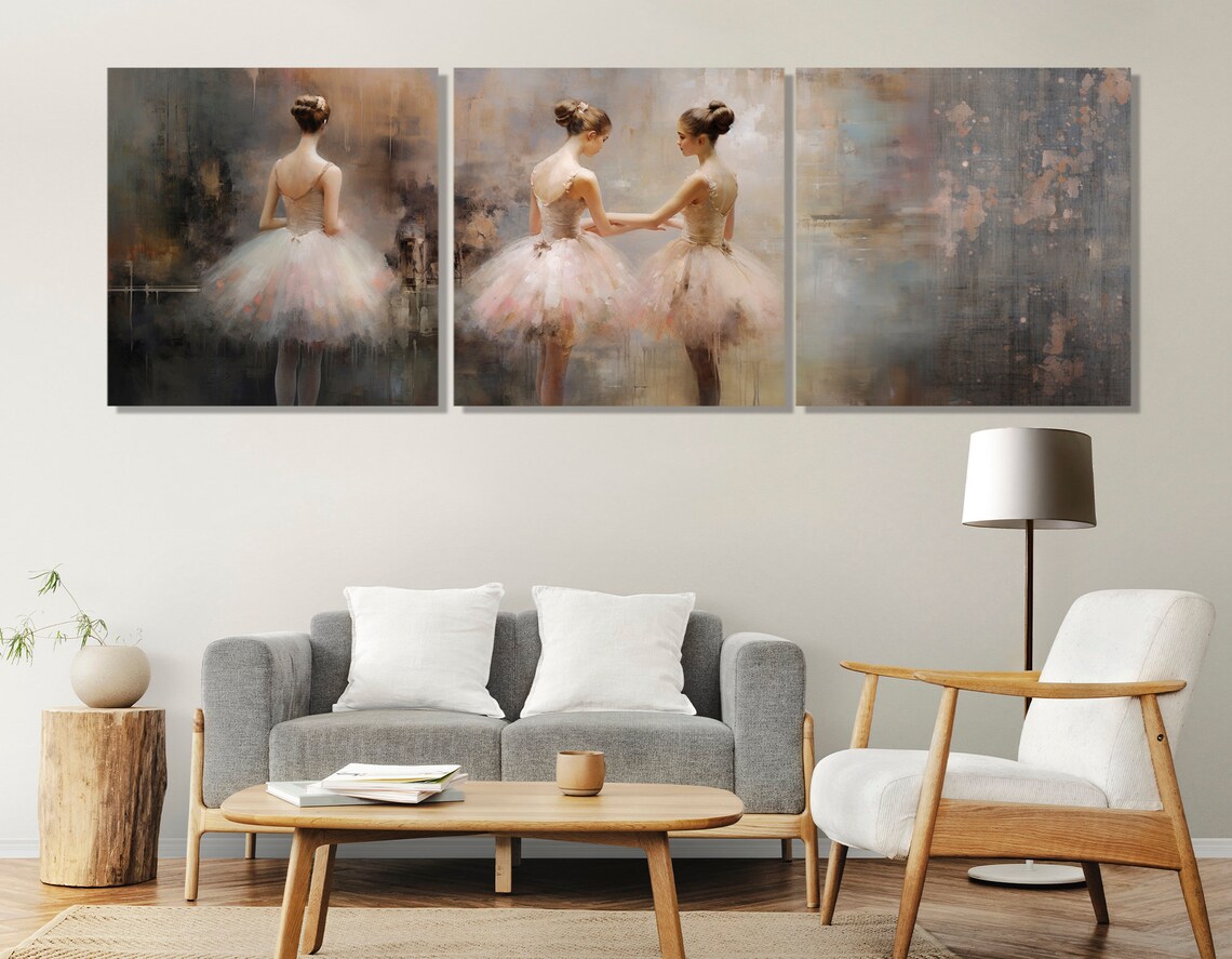 Ballerinas Oil Painting Art Print, Ballet Decor - Image 3