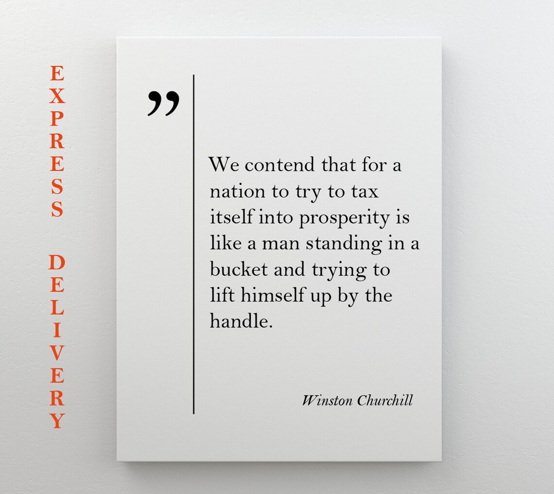 Winston Churchill Motivational Wall Art Print