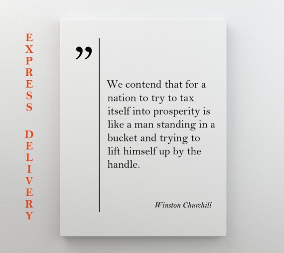 Winston Churchill Motivational Wall Art Print