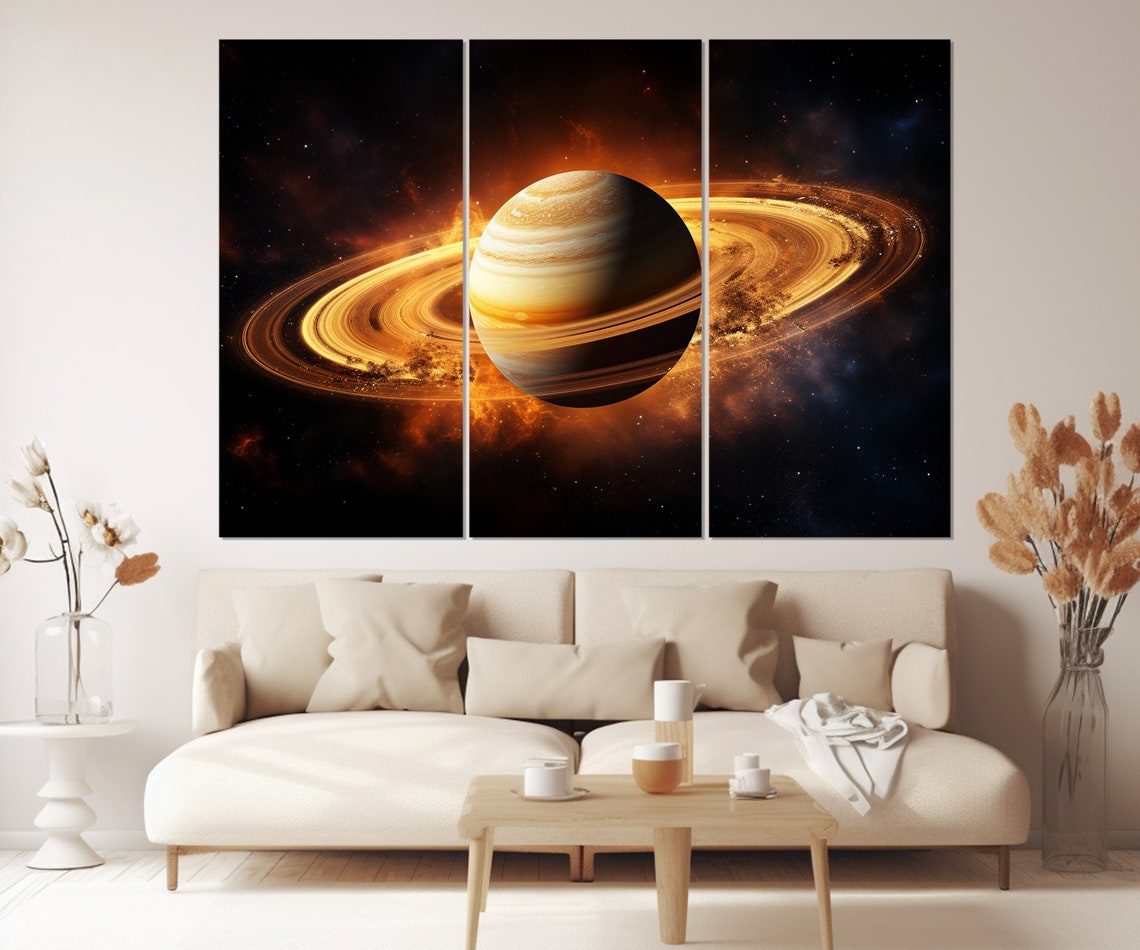 Planets Abstract Saturn Art Print - Image 4