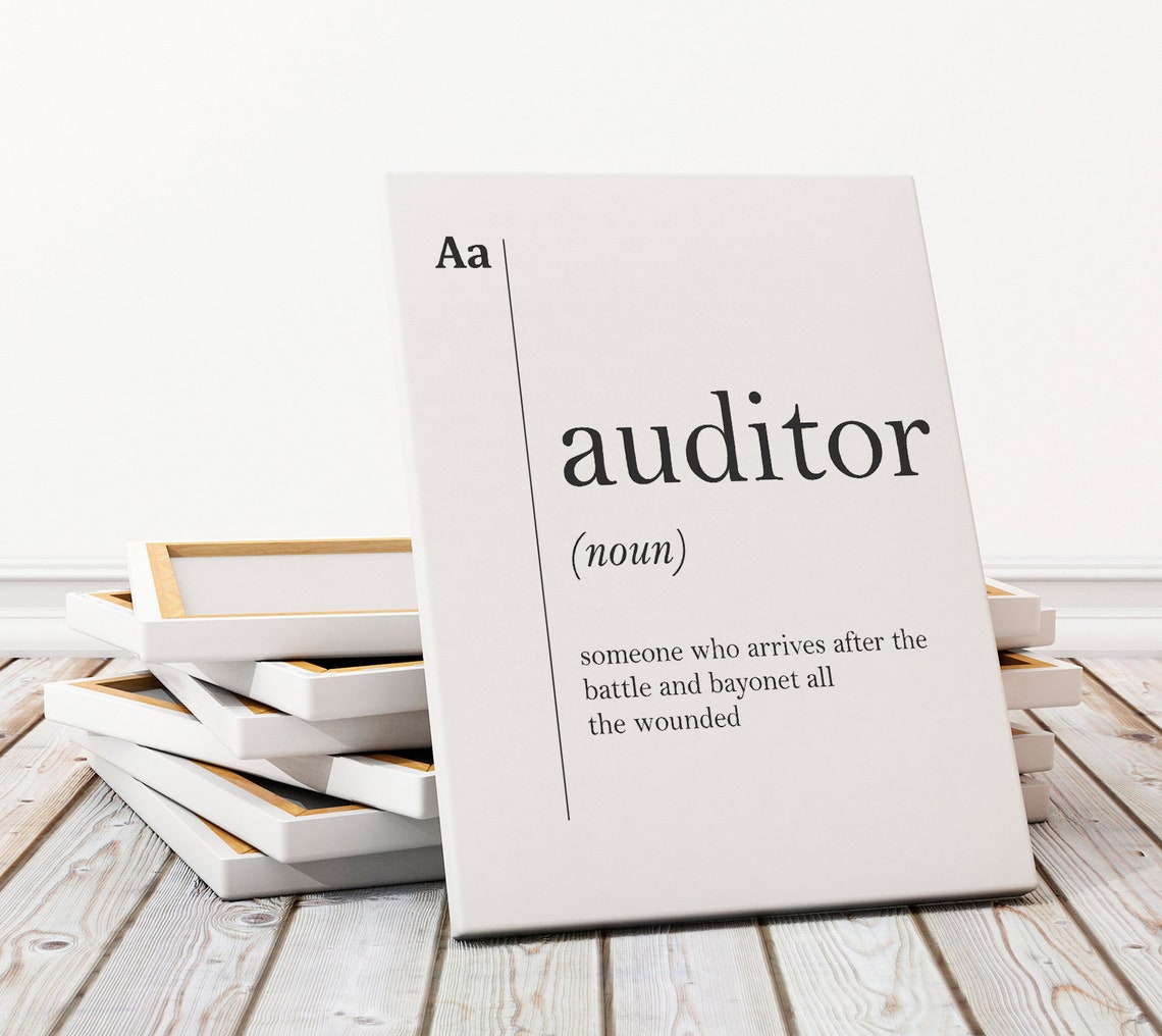 Auditor Definition Poster Funny Dictionary Style Humorous Office Decor - Image 3