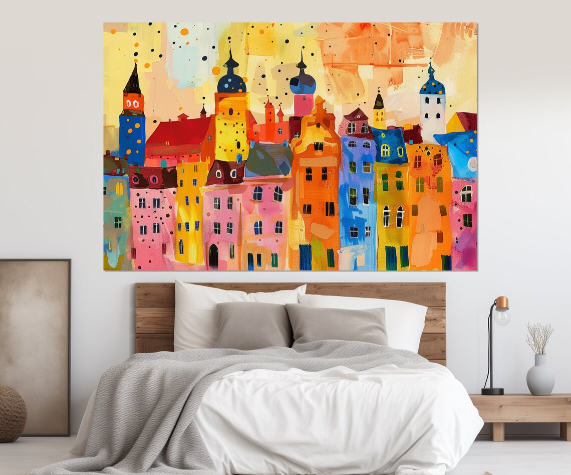 Abstract Riga, Latvia Modern Wall Art Poster Print - Image 3