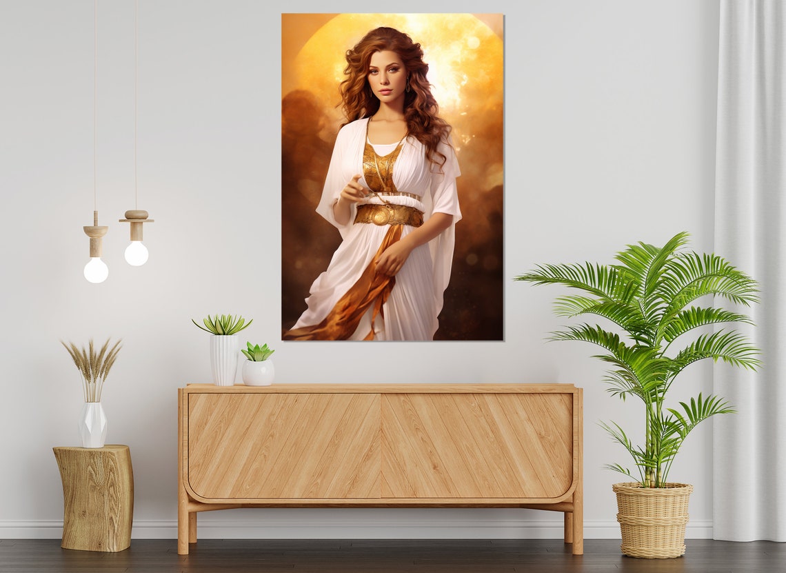 Hera Goddess Of Marriage Women And Family Print Greek Mythology Goddess Of Marriage Painting Framed And Ready To Hang - Image 3
