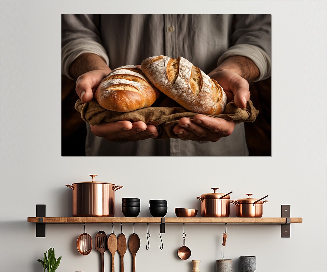 Bread Print, Kitchen Wall Decor Baker Gift - Image 2