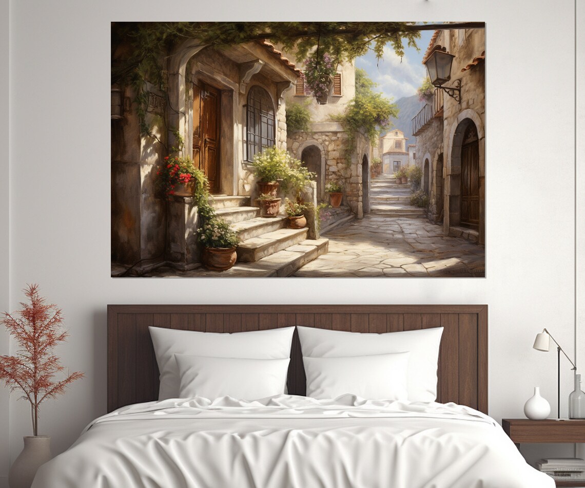 Italian Village Wall Art, Italy Travel Art Print
