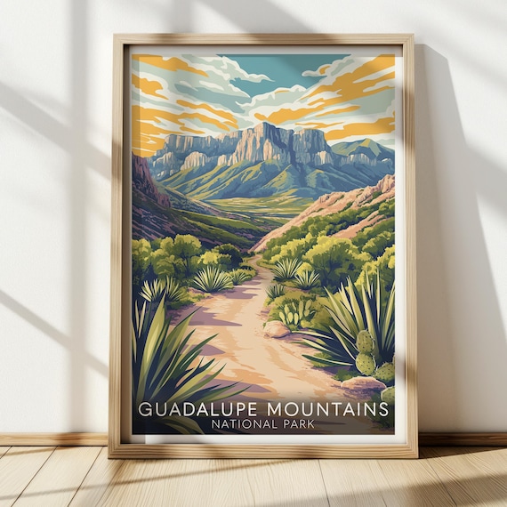 Guadalupe Mountains National Park Vintage Travel Poster
