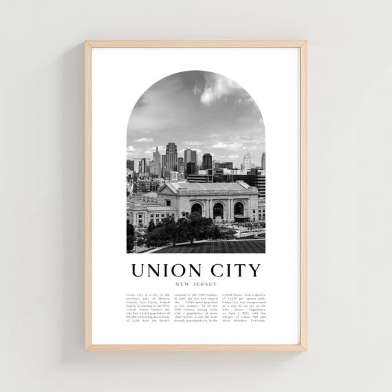 Union City Travel Poster Print Wall Art New Jersey Gift Decor Us499m