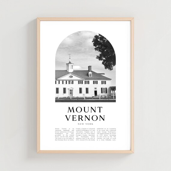 Mount Vernon Historic Mansion New York Arch Vintage Photo Poster