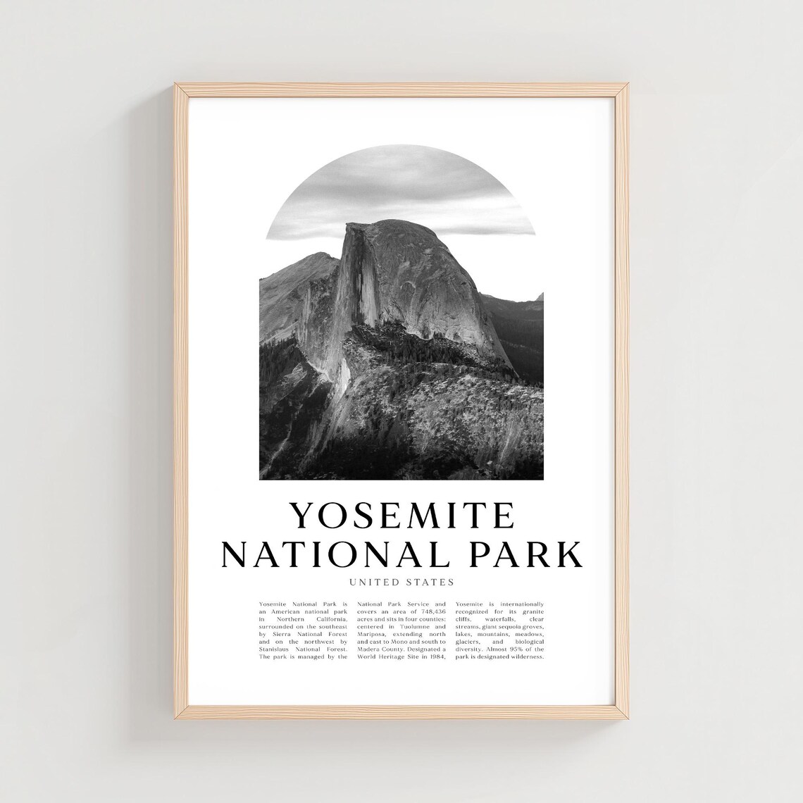 Yosemite National Park United States Travel Poster