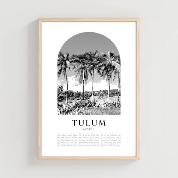 Tulum Travel Poster Print Wall Art Mexico City Gift Decor Na196m