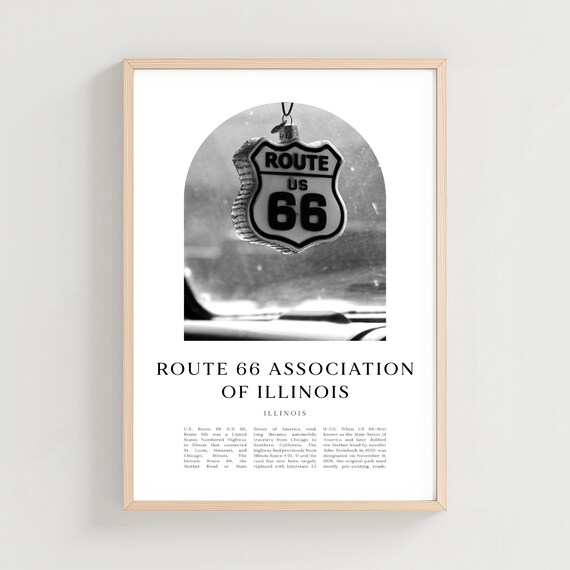 Route 66 Association Of Illinois Highway Shield Photo Poster