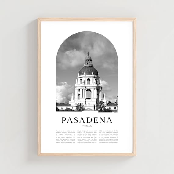 Pasadena Texas Historic Domed Landmark Photo Art Travel Poster